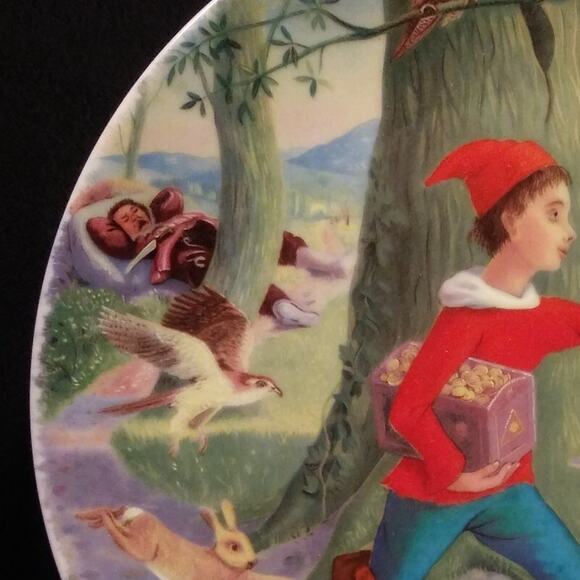 Vintage Limoges Collector Plate Tom Thumb-Le Petit Poucet Perrault Quellier - Picture 11 of 14
